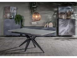 Match 2 - Mesa extensível (160/240 x 90 cm) em Cerâmica Preta