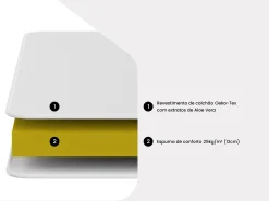 Matelas mousse BZ aloe vera FIESTA de NATUREA ép.12cm - 140 x 190 cm