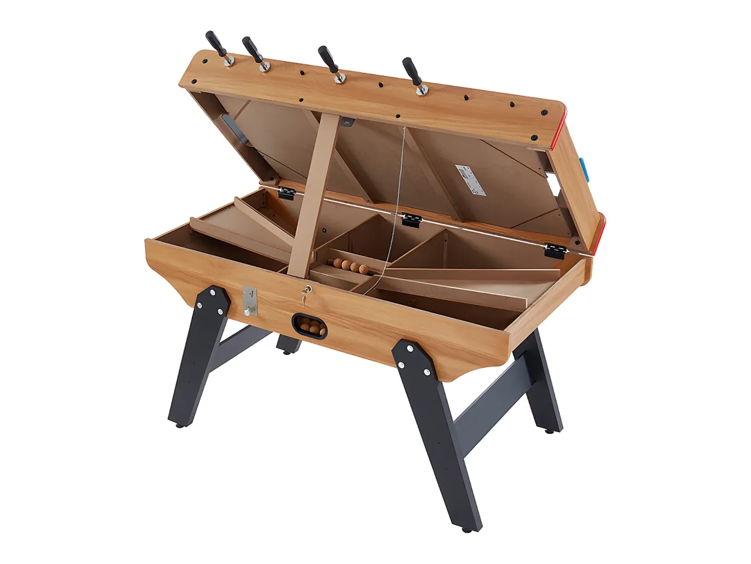 Matraquilhos com moedeiro cor carvalho em MDF - C153 x L77,6 x A96 cm - HENRY