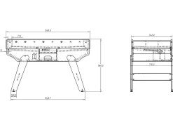 Matraquilhos com moedeiro cor carvalho em MDF - C153 x L77,6 x A96 cm - HENRY