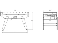 Matraquilhos cor carvalho em MDF - C153 x L77,6 x A96 cm - PAULO