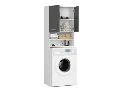 Módulo de Armazenamento FIN para Lavanderia - Branco/Cinza Grafite - 2 Portas