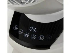 MEACO MeacoFan 1056: ventilador para quarto e sala, ultra silencioso, oscilação 360°, 12 velocidades, controlo remoto, baixo consumo, branco