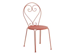 Mesa + 4 cadeiras de jardim em metal estilo ferro forjado - GUERMANTES