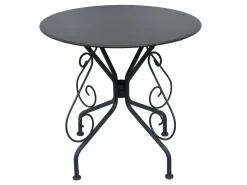 Mesa + 4 cadeiras de jardim em metal estilo ferro forjado - GUERMANTES