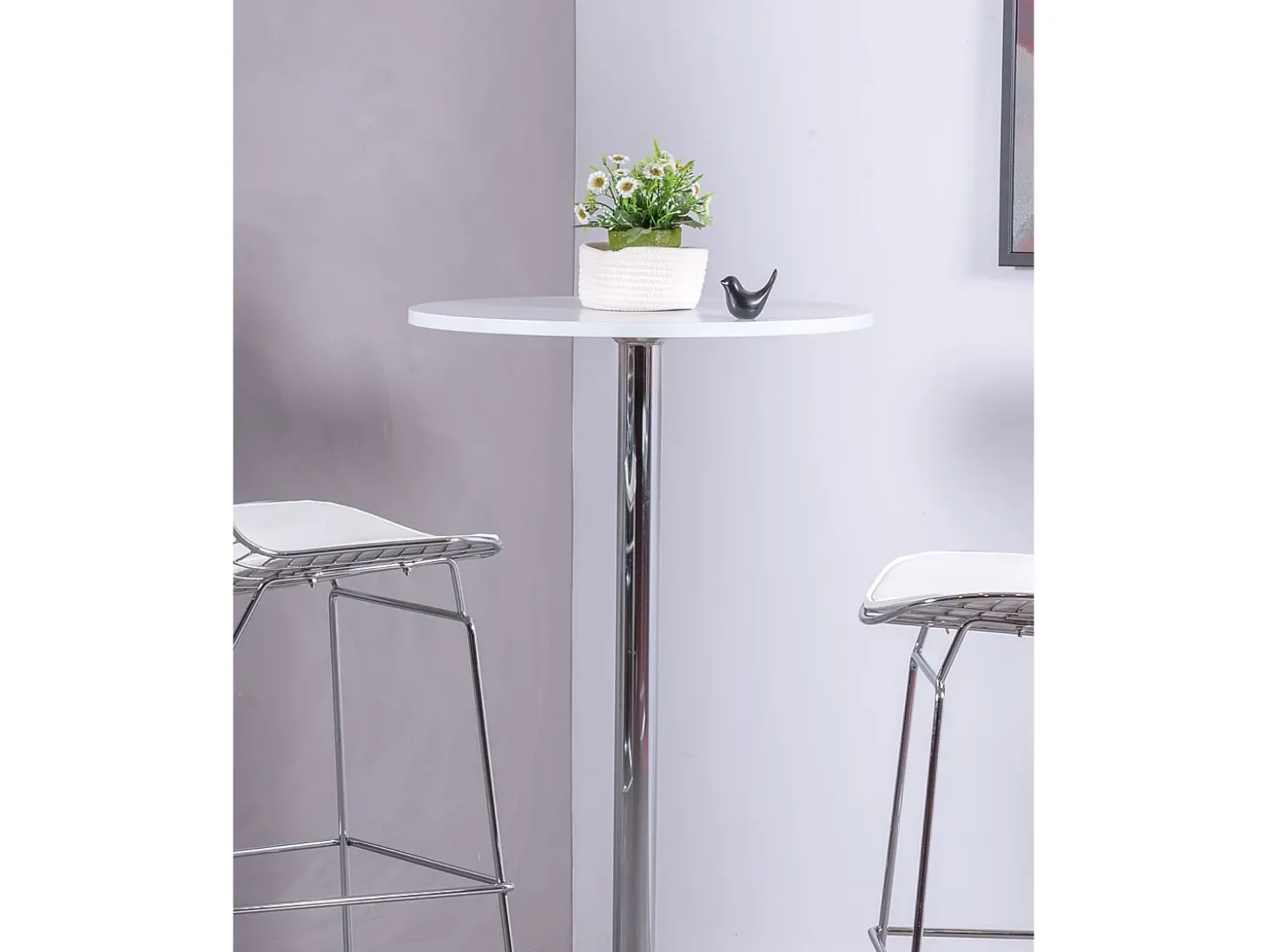 Mesa alta de design - Boom - Branco