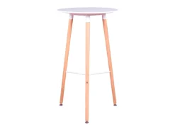 Mesa alta estilo Nordic (102cm) - Palermo - Branco