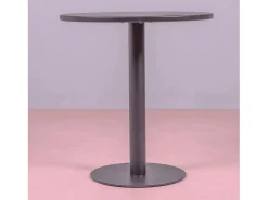 Mesa alta industrial em aço com 76 cm de altura - Brandon - Preto