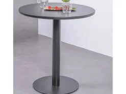 Mesa alta industrial em aço com 76 cm de altura - Brandon - Preto