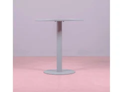 Mesa alta industrial em aço com 76 cm de altura - Brandon - Cinza