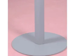Mesa alta industrial em aço com 76 cm de altura - Brandon - Cinza