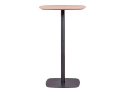 Mesa alta para bar estilo industrial, 106cm de altura e 60x60cm - Pub - Carvalho