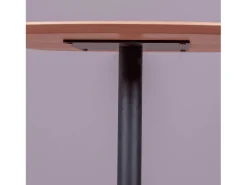 Mesa alta para bar estilo industrial, 106cm de altura e 60x60cm - Pub - Carvalho