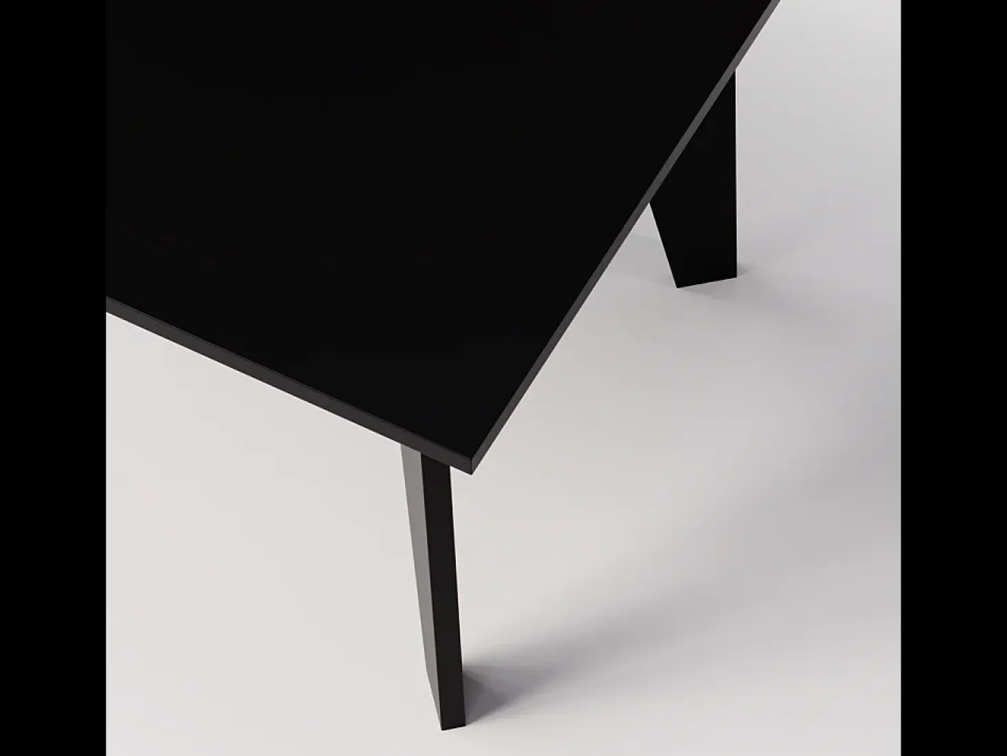 Mesa ARIS 138 x 80 cm para cozinha, sala de estar, sala de jantar Preto