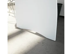 Mesa Carrollton, mesa de escritório, mesa de estudo para PC com 3 gavetas, 136x67h74 cm, Branco e Carvalho