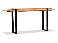 Mesa consola ajustável em madeira maciça recuperada