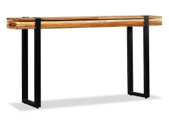 Mesa consola ajustável em madeira maciça recuperada