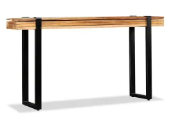 Mesa consola ajustável em madeira maciça recuperada