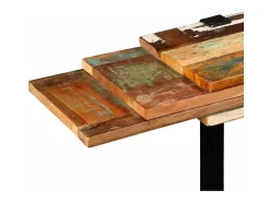 Mesa consola ajustável em madeira maciça recuperada