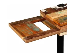 Mesa consola ajustável em madeira maciça recuperada