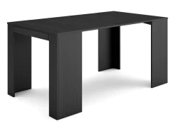 Mesa Consola Extensível, 160x90x77cm, Para 8 pessoas, Mesa de Jantar, Preto