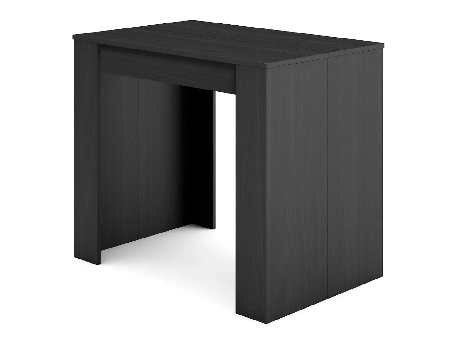 Mesa Consola Extensível, 160x90x77cm, Para 8 pessoas, Mesa de Jantar, Preto