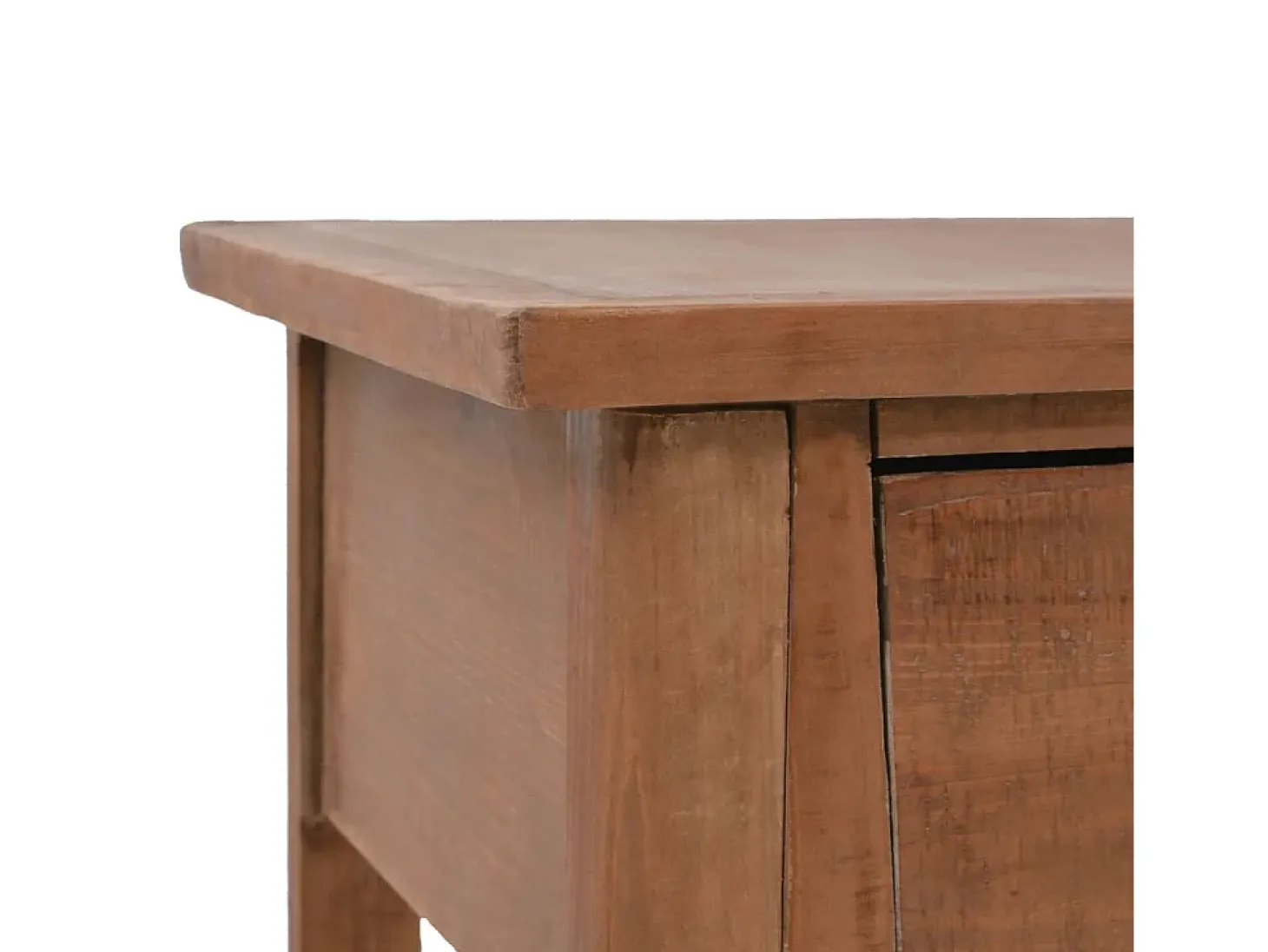 Mesa consola madeira de abeto maciça 126x40x77,5 cm castanho