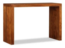 Mesa consola madeira maciça c/ acabamento a mel 110x40x76 cm