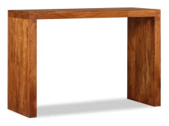 Mesa consola madeira maciça c/ acabamento a mel 110x40x76 cm