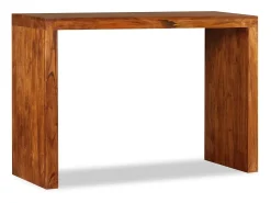 Mesa consola madeira maciça c/ acabamento a mel 110x40x76 cm