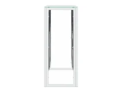 Mesa consola 110x30x70 cm aço inoxidável e vidro