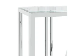 Mesa consola 110x30x70 cm aço inoxidável e vidro