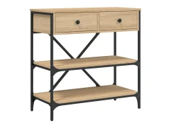 Mesa consola 75x34,5x75 cm derivados de madeira carvalho sonoma