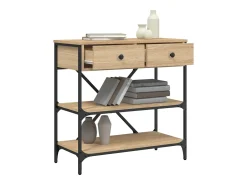 Mesa consola 75x34,5x75 cm derivados de madeira carvalho sonoma
