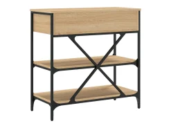 Mesa consola 75x34,5x75 cm derivados de madeira carvalho sonoma