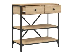 Mesa consola 75x34,5x75 cm derivados de madeira carvalho sonoma