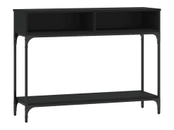 Mesa consola 100x30,5x75 cm derivados de madeira preto