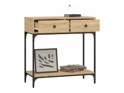 Mesa consola 75x34,5x75 cm derivados de madeira carvalho sonoma