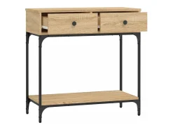 Mesa consola 75x34,5x75 cm derivados de madeira carvalho sonoma