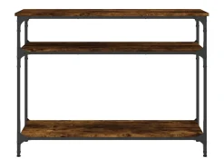Mesa consola 100x29x75 cm derivados de madeira carvalho fumado