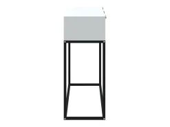 Mesa consola 105x30x75 cm derivados de madeira e ferro branco