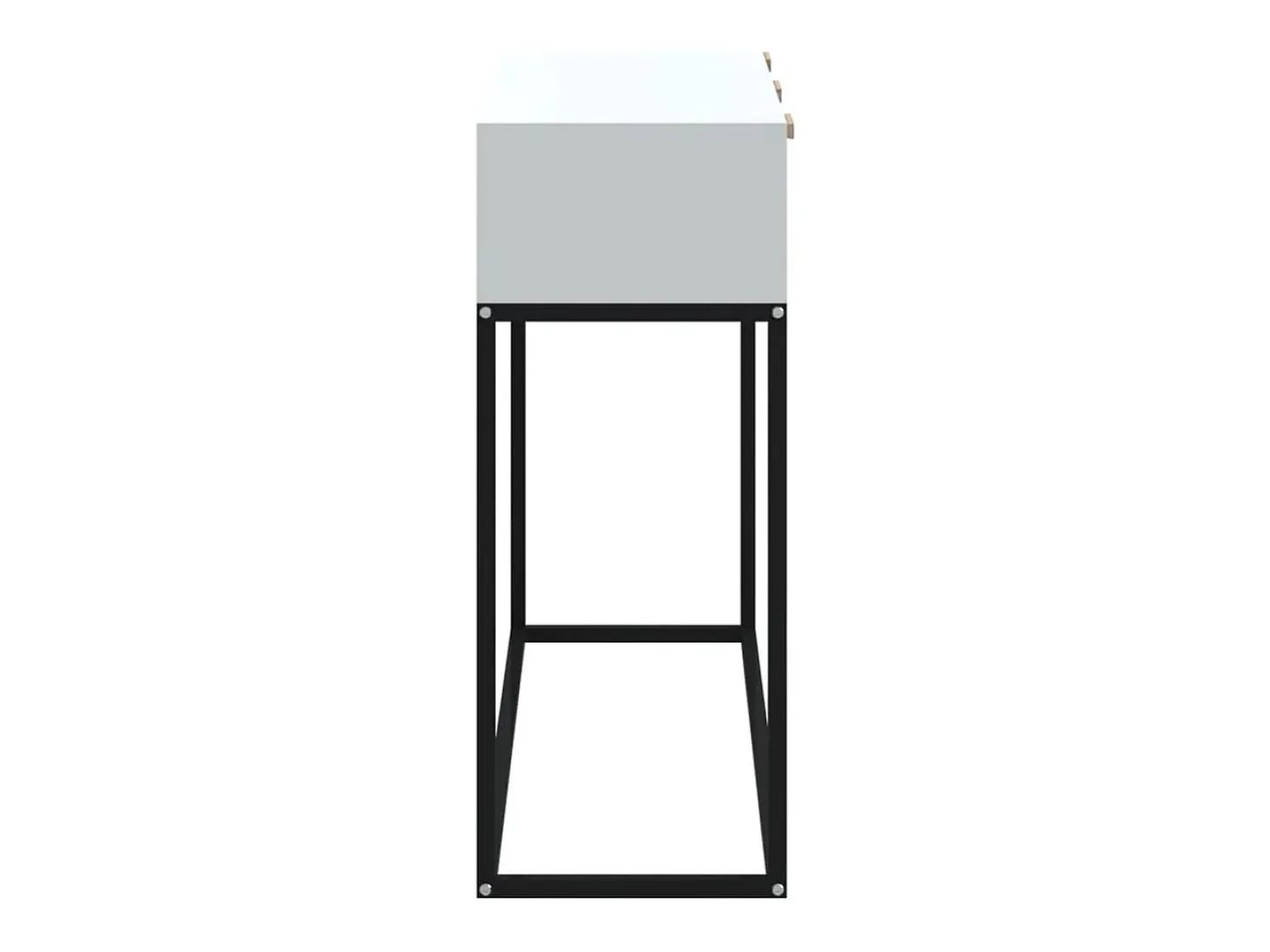Mesa consola 105x30x75 cm derivados de madeira e ferro branco