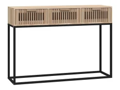 Mesa consola 105x30x75 cm derivados de madeira e ferro