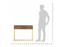 Mesa consola 90x30x75 cm madeira de mangueira maciça