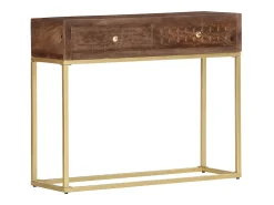 Mesa consola 90x30x75 cm madeira de mangueira maciça