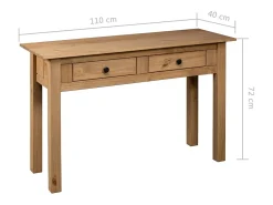 Mesa consola 110x40x72 cm pinho maciço Panama