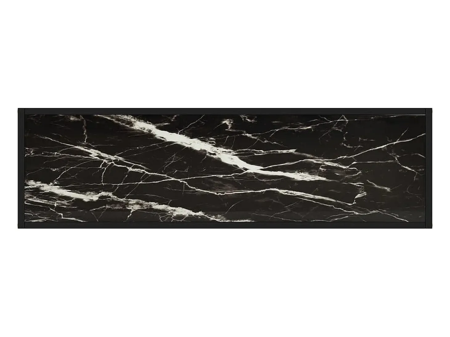 Mesa consola 120x35x75 cm vidro temperado preto