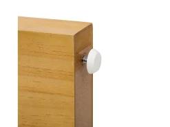 Mesa console 120x35,5x76,5cm - con 2 gavetas - Cantos arredondados - prateleiras abertas - MDF - Natural