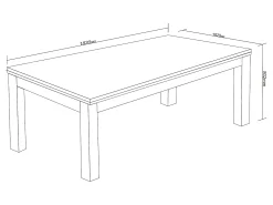 Mesa convertível bilhar e pingue-pongue cor natural clara C182 x L102 x A80 cm HENK
