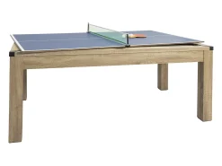 Mesa convertível bilhar e pingue-pongue cor natural clara C182 x L102 x A80 cm HENK